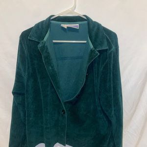 forest green corduroy button up